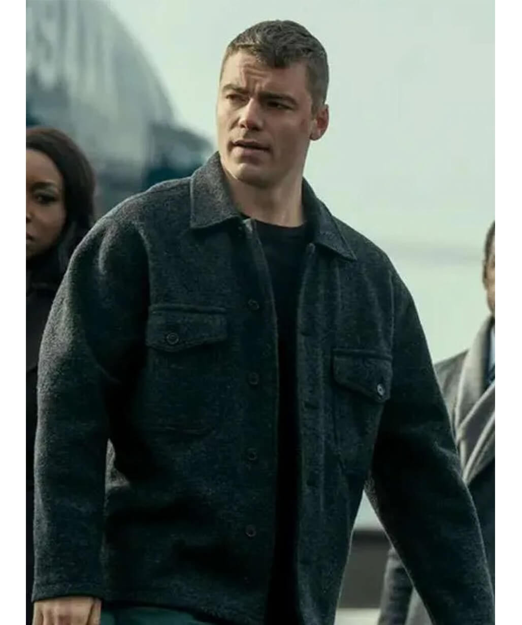 Gabriel Basso The Night Agent S03 Grey Wool Jacket