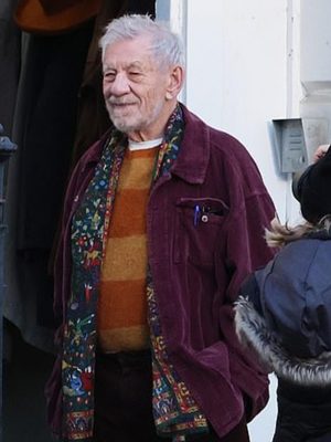Ian McKellen The Christophers 2026 Red Corduroy Jacket