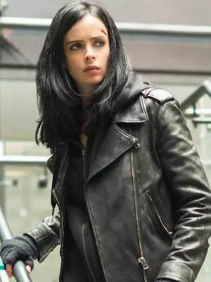 Jessica Jones Daredevil Born Again S02 Black Leather Jacket