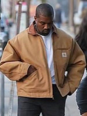Kanye West Brown Cotton Jacket