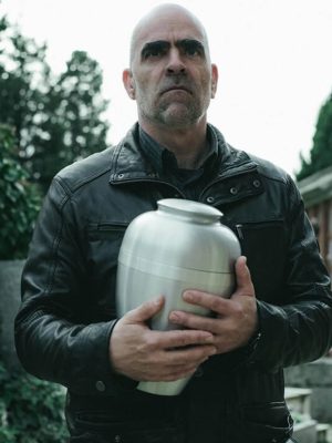 Luis Tosar Salvador 2026 Black Leather Jacket