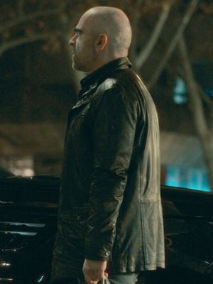 Luis Tosar Salvador 2026 Black Leather Jacket