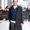 Milan Fashion Week 2026 Jannis Niewöhner Black Wool Coat