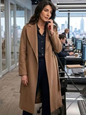 Necar Zadegan CIA 2026 Brown Wool Coat