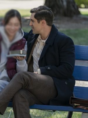 Phil Dunster Rooster S01 Blue Wool Coat