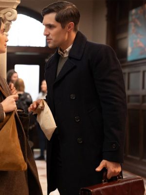 Phil Dunster Rooster S01 Blue Wool Coat
