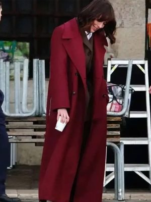 Rebecca Hall The Beauty 2026 Maroon Trench Coat