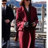 Rebecca Hall The Beauty 2026 Maroon Trench Coat