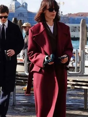 Rebecca Hall The Beauty 2026 Maroon Trench Coat
