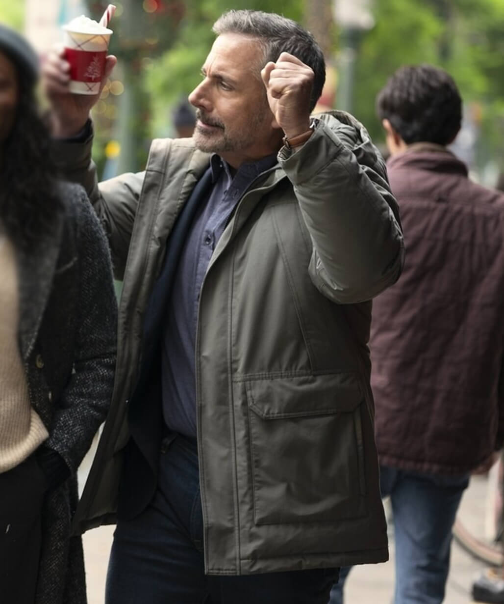 Rooster S01 Steve Carell Grey Cotton Jacket