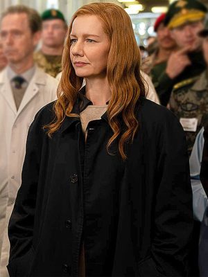 Sandra Hüller Project Hail Mary 2026 Eva Stratt Black Cotton Coat
