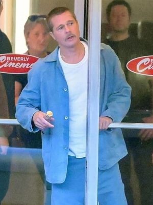 The Adventures of Cliff Booth 2026 Brad Pitt Blue Jacket
