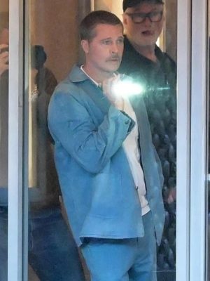 The Adventures of Cliff Booth 2026 Brad Pitt Blue Jacket