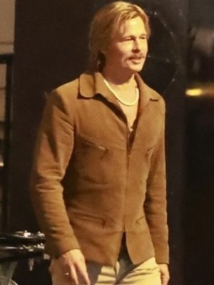 The Adventures of Cliff Booth 2026 Brad Pitt Brown Jacket