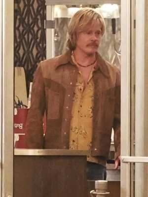 The Adventures of Cliff Booth 2026 Brad Pitt Suede Jacket
