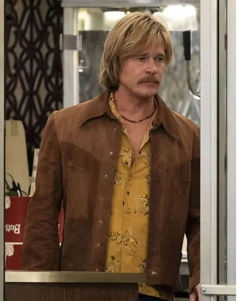 The Adventures of Cliff Booth 2026 Brad Pitt Suede Jacket