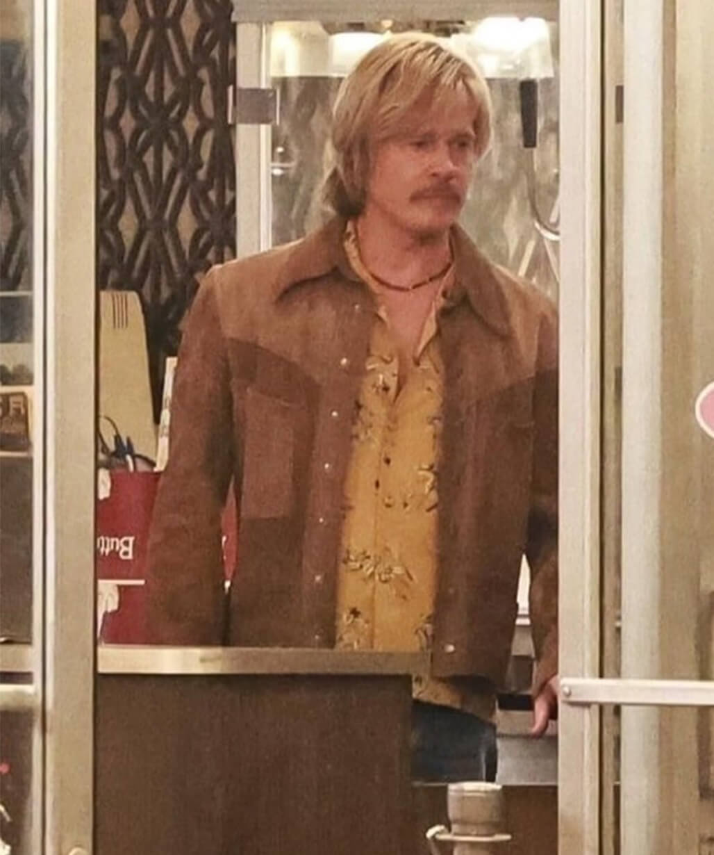 The Adventures of Cliff Booth 2026 Brad Pitt Suede Jacket