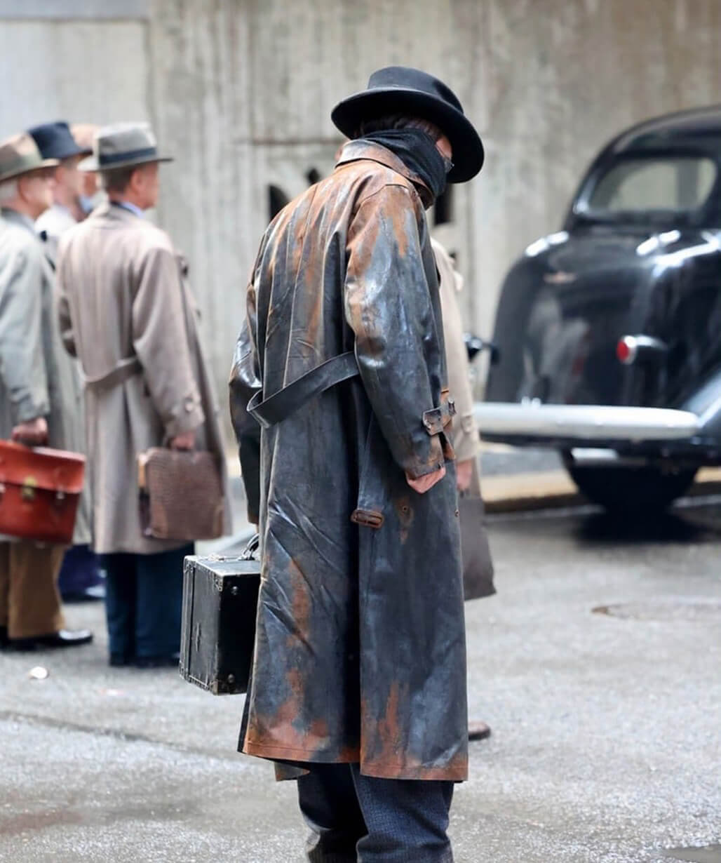 The Bride! 2026 Christian Bale Black Leather Coat