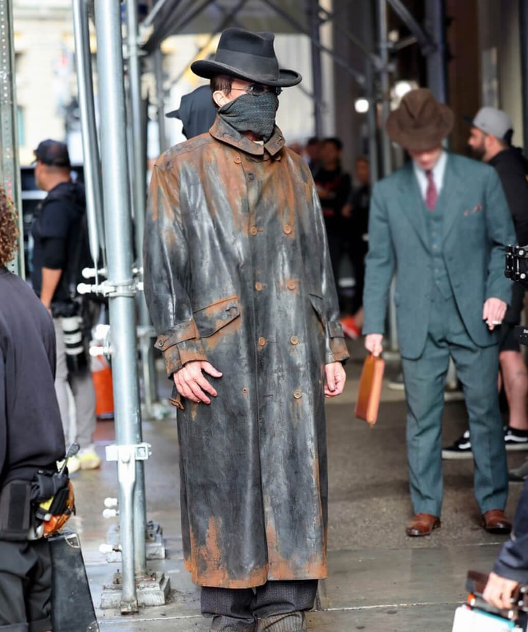 The Bride! 2026 Christian Bale Black Leather Coat