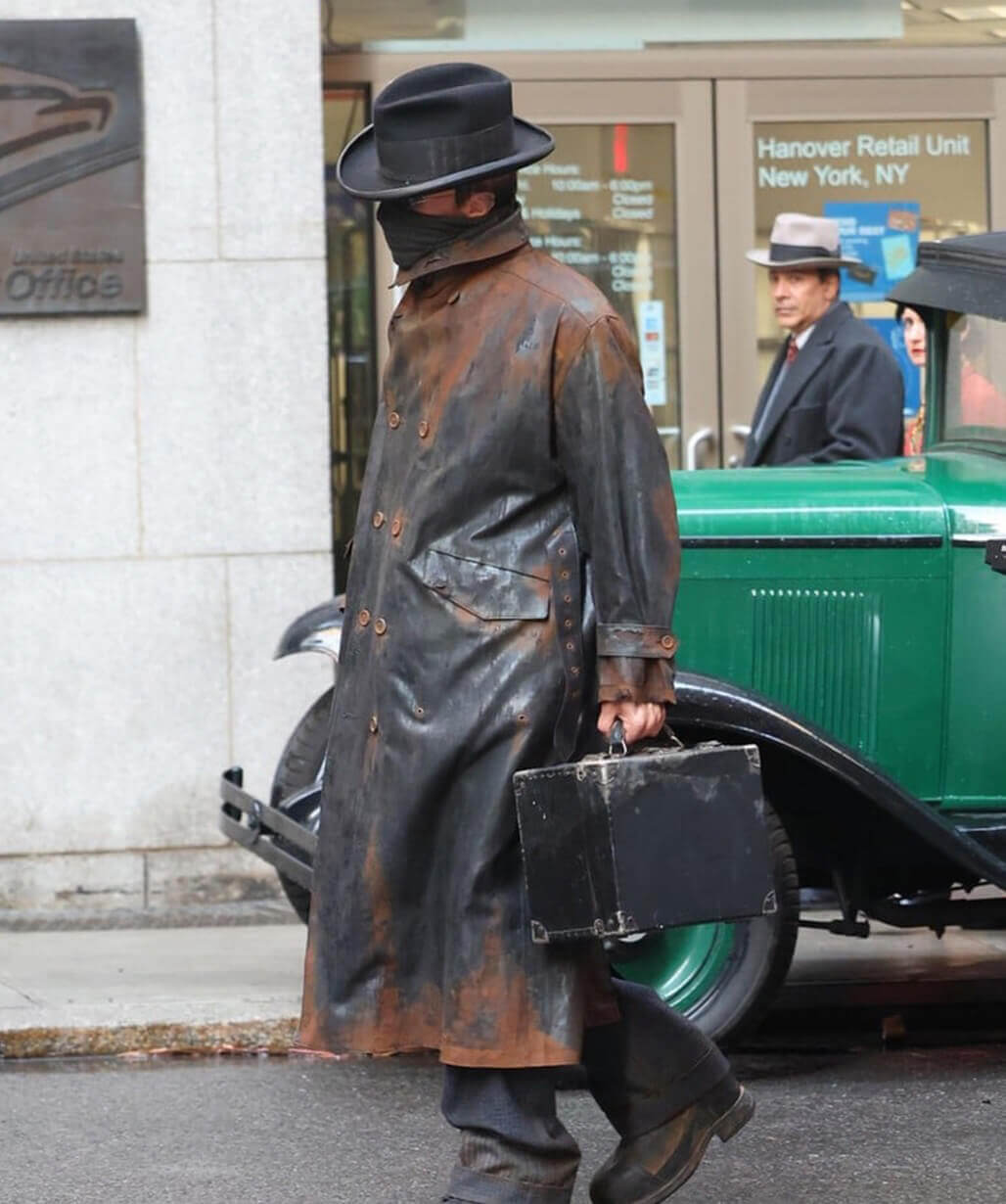 The Bride! 2026 Christian Bale Black Leather Coat