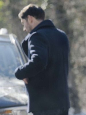 Tom Ellis CIA 2026 Black Wool Peacoat