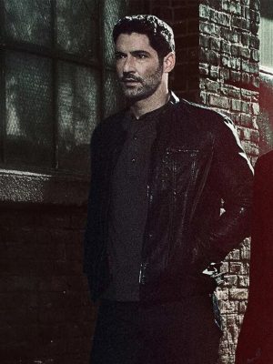 Tom Ellis CIA 2026 Hart Hoxton Black Leather Jacket