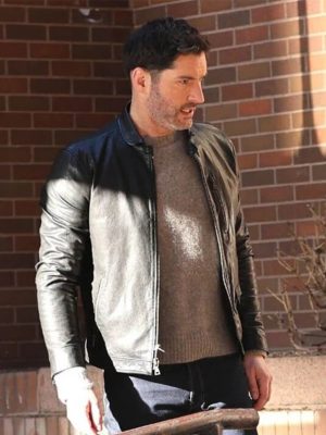 Tom Ellis CIA 2026 Hart Hoxton Leather Jacket