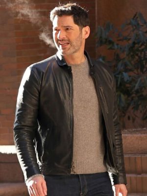 Tom Ellis CIA 2026 Hart Hoxton Leather Jacket