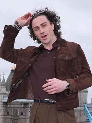 Aaron Taylor-Johnson Fuze 2026 Suede Jacket