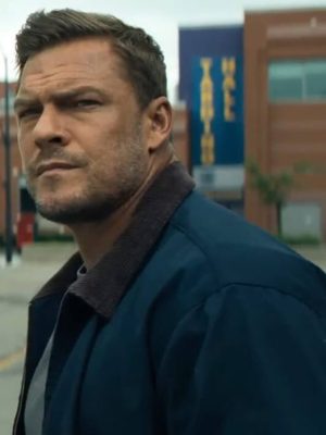 Alan Ritchson Reacher S03 Blue Cotton Jacket