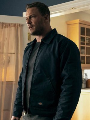 Alan Ritchson Reacher S03 Blue Cotton Jacket