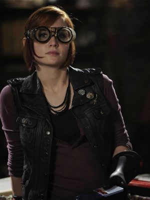 Allison Scagliotti Warehouse 13 Black Leather Vest
