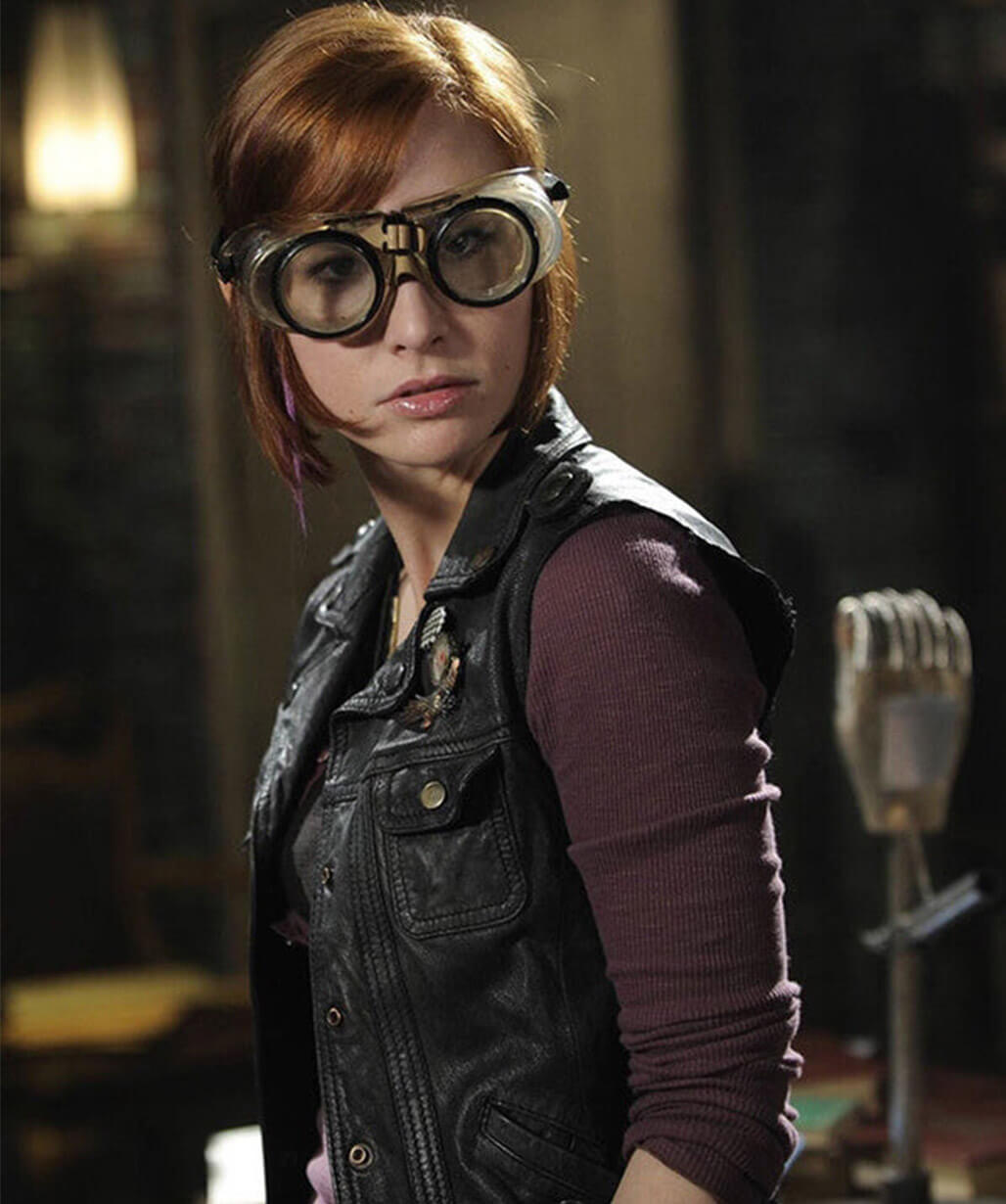 Allison Scagliotti Warehouse 13 Black Leather Vest