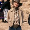 Arielle Kebbel Marshals 2026 Beige Suede Jacket