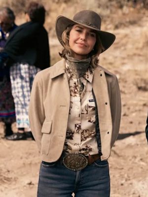 Arielle Kebbel Marshals 2026 Beige Suede Jacket
