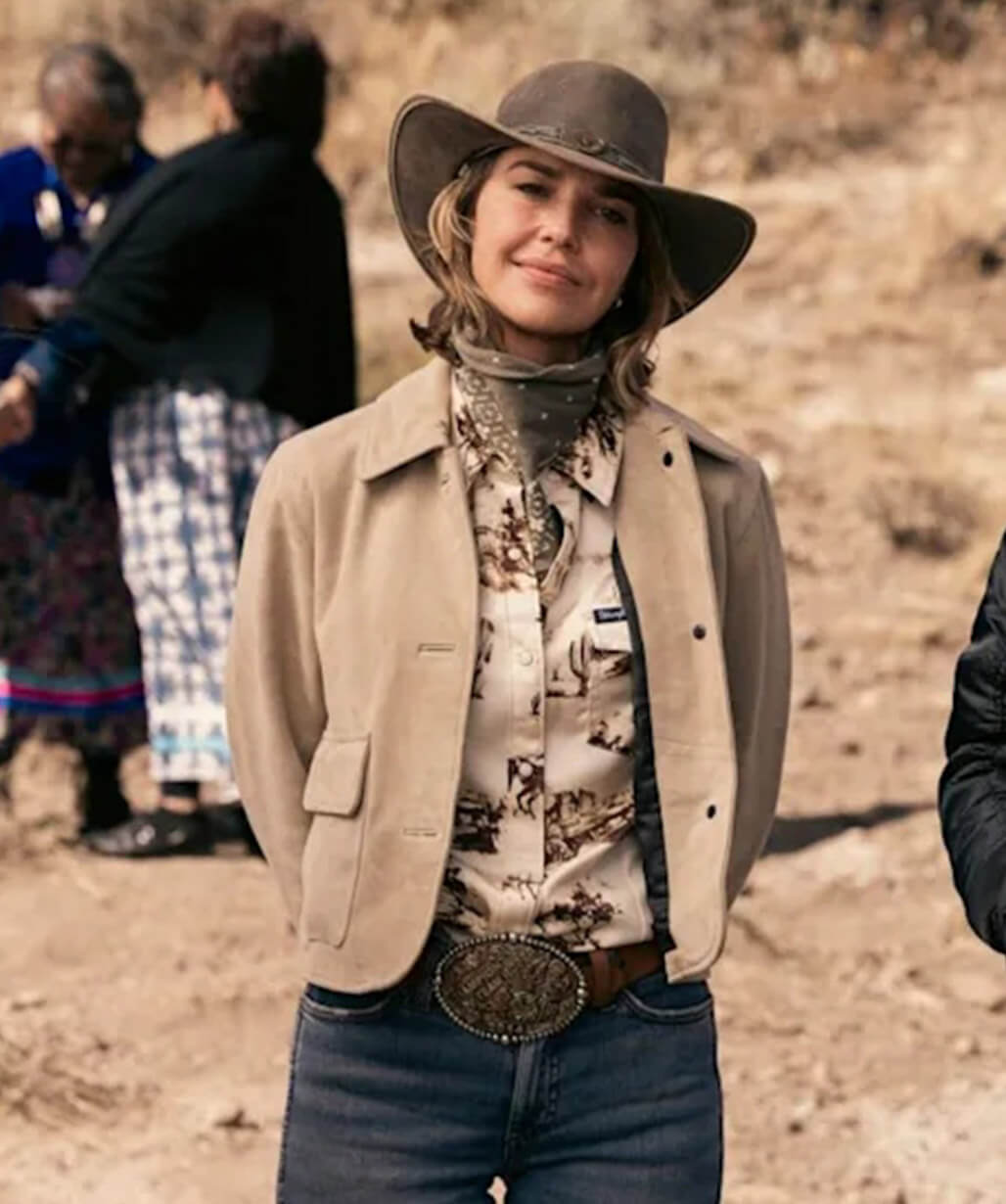 Arielle Kebbel Marshals 2026 Beige Suede Jacket