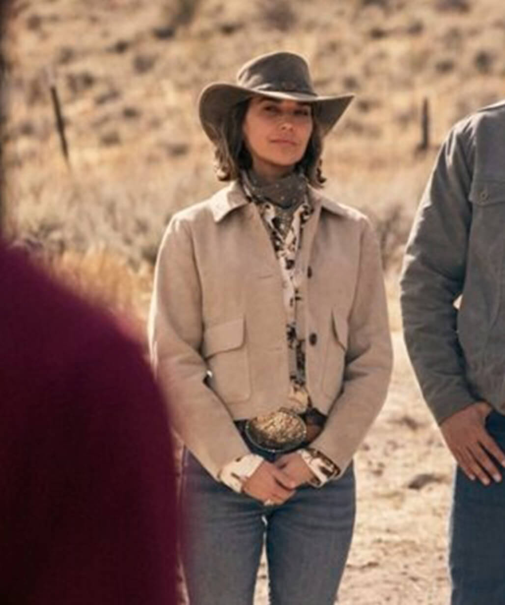 Arielle Kebbel Marshals 2026 Beige Suede Jacket