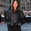 Camila Morrone Black Leather Jacket