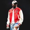Chris Brown Classic Red Varsity Jacket