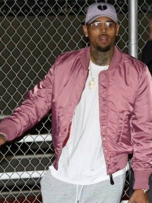 Chris Brown Pink Bomber Jacket