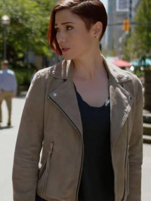 Chyler Leigh Supergirl 2026 Brown Suede Jacket