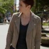 Chyler Leigh Supergirl 2026 Brown Suede Jacket