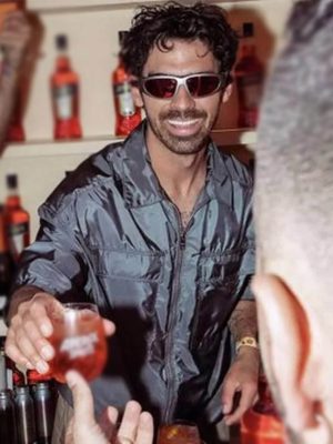 Coachella 2026 Joe Jonas Grey Satin Jacket
