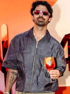 Coachella 2026 Joe Jonas Grey Satin Jacket