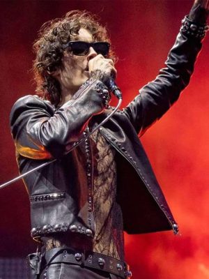 Coachella 2026 Sombr Studded Leather Jacket