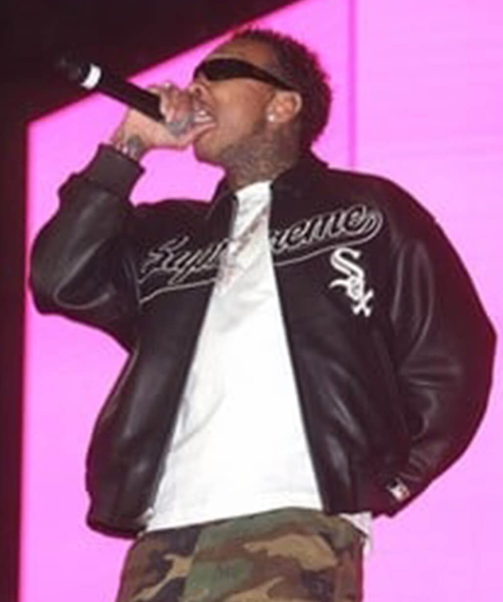 Coachella 2026 Tyga Black Leather Jacket
