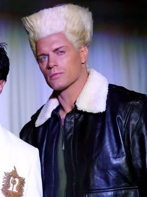 Cody Rhodes Street Fighter 2026 Black Leather Jacket
