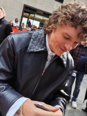 Connor Storrie NYC 2026 Black Leather Jacket