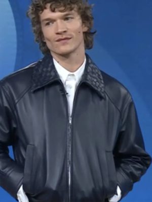 Connor Storrie NYC 2026 Black Leather Jacket