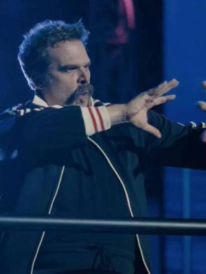 David Harbour DTF St Louis 2026 Blue Track Jacket